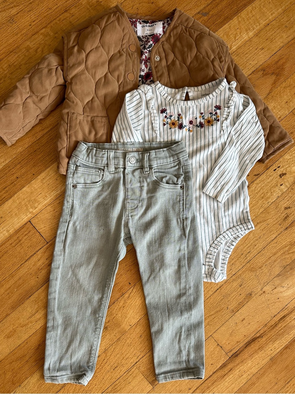 Baby 18-24M Fall Outfit Bundle Zara Jeans + Quilted Jacket